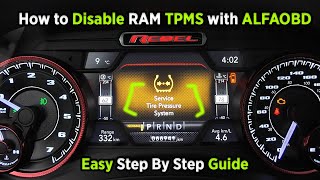 How to Turn Off Ram TPMS Warnings with AlfaOBD