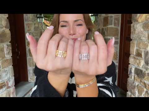 Baguette Bar and Bezel Set Ring