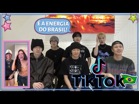 KPOP GROUP REACTS TO BRAZILIAN TIKTOK (WITH JUST B)