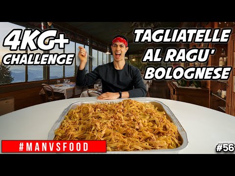 I EAT 4KG OF PASTA WITH BOLOGNESE SAUCE Challenge - Cheat Day Tagliatelle ITA | MAN VS FOOD