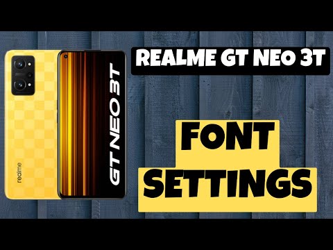 Realme Gt Neo 3t Font Settings || How to Change Font Style || How to Change Font Size