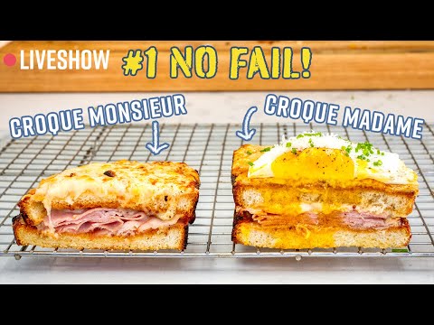 Croque Monsieur Sandwich & Croque Madame - Grilled Cheese