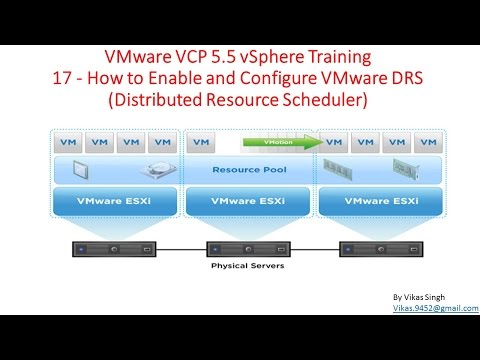 VMware VCP 5.5 : 17 - How to Enable and Configure VMware DRS