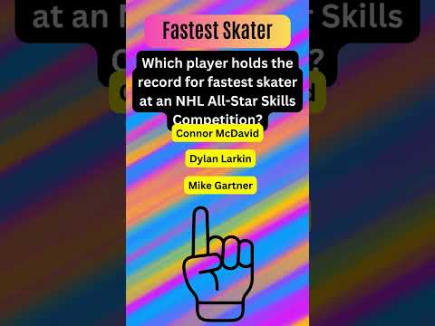 Fastest Skater in NHL All-Star Skills Competition 🚀 | Who Holds the Record?