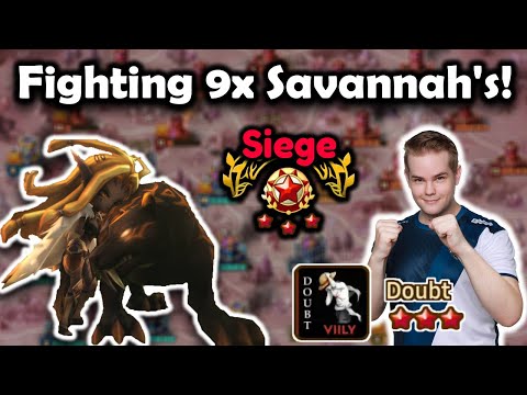 Fighting 9x Savannah's! Vs N3w3ra & ValaarDohaeris G3 Siege - Summoners War