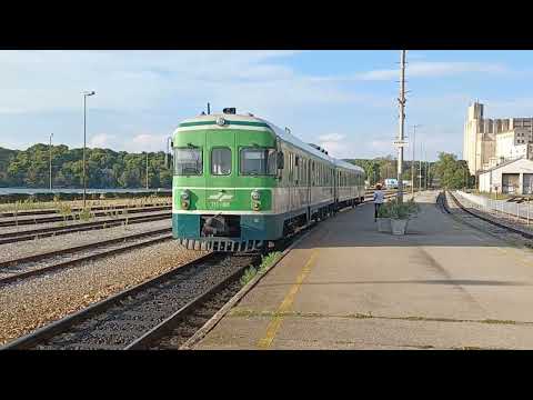 Super old diesel train from Pula to Ljubljana in Slovenia
