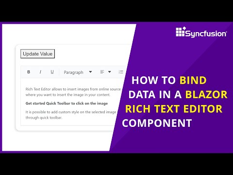 How to Bind Data in a Blazor Rich Text Editor Component