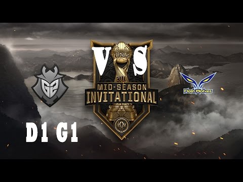 G2 vs Flash Wolves | MSI 2017 Group Stage, Day 1 Game 1 (Highlights)