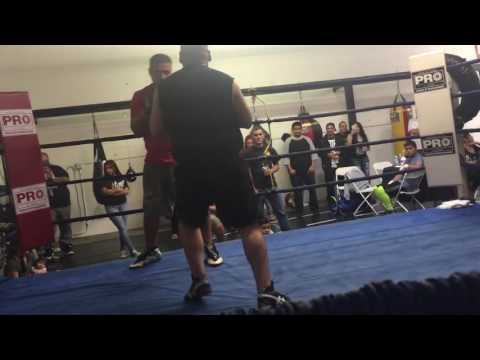 Team Florez Muay Thai exhibition John vs Carlos round 3