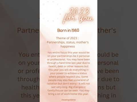 Year 2023, if you are born in 1980