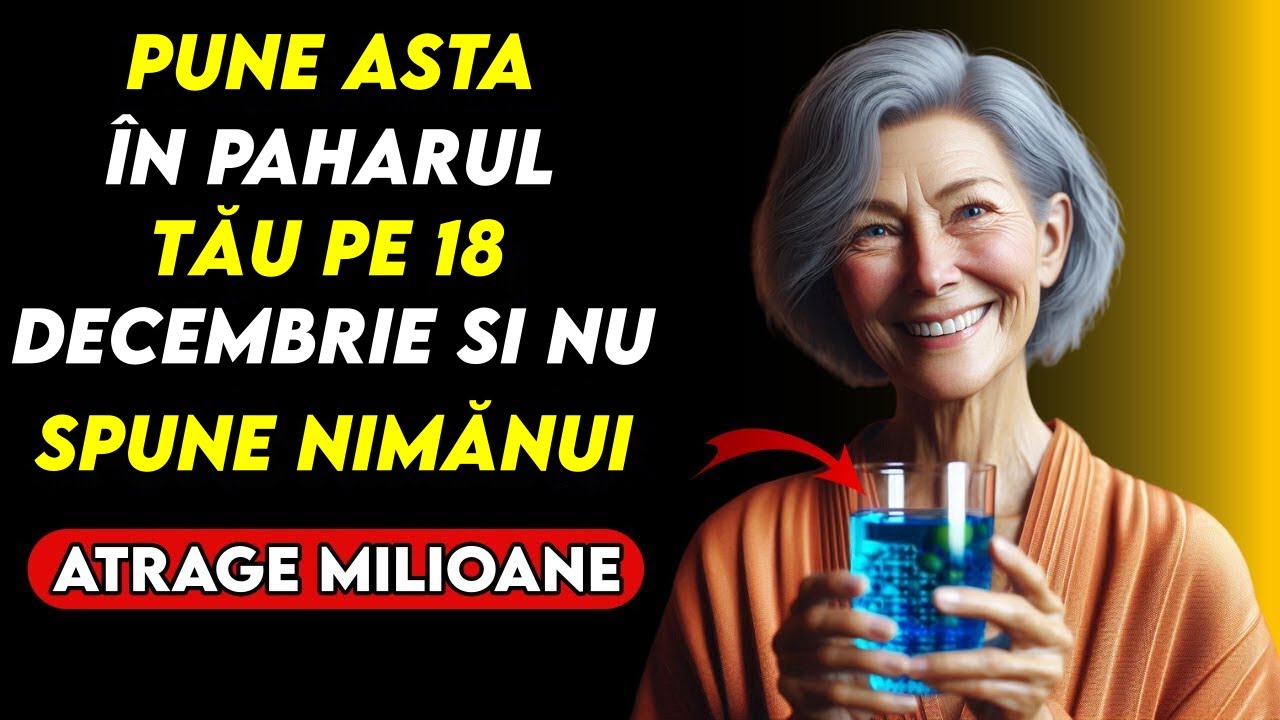 Dacă pui asta în paharul tău pe 15 decembrie, problemele tale financiare se vor sfârși  ..