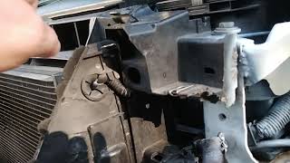 My 2008 Altima has crashed. Fixing the radiator mount with epoxy. Part 3