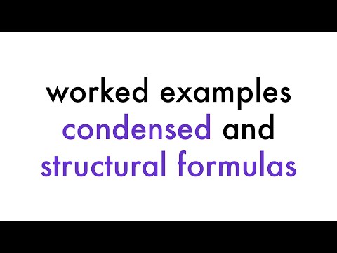 Structural and Condensed Formulas -  Worked Examples of Exam Type Questions | Professor Adam Teaches