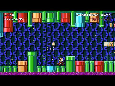 Super Mario Maker 2: Player Course "World E-2 Pipe Water & Poison" [1080 HD]