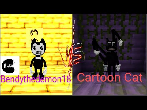 [Minecraft]BendytheDemon18 Vs Cartoon Cat + Bonus/cursed biome addon review