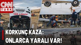 SON DAKİKA🚨Afyonkarahisar'da Feci Kaza! Minibüs Şarampole Yuvarlandı: Onlarca Ya