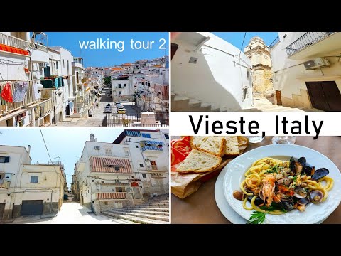 Vieste / Walking tour 2 / Spiaggia die Castello - Pizzomunno / Port area / Old town