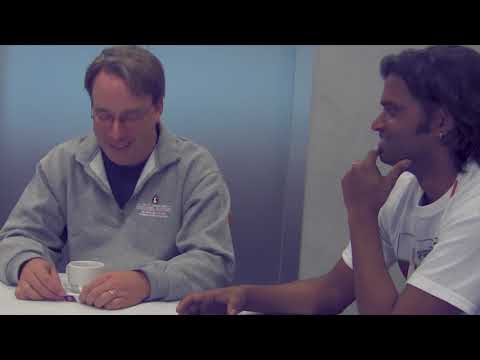 Which language does Linus Torvalds speak: Finnish, Swedish or English?
