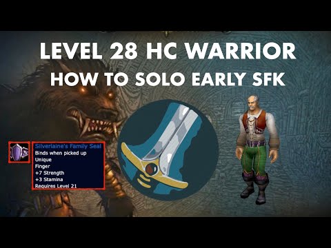 Commentary guide: How to solo early Shadowfang Keep as HC SSF Warrior (no engi/world buffs)