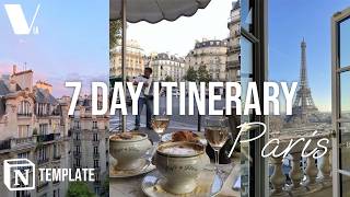 7 Days in Paris ITINERARY | With Prices | Notion Template