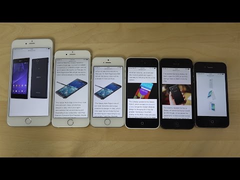 iPhone 6 Plus vs. 6 vs. 5S vs. 5C vs. 5 vs. 4S iOS 8.1.3 - Browser Performance Test