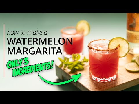 🍉 3 Ingredient Watermelon Margarita | Cocktails