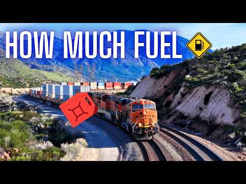 How much FUEL for a 2.5 MILE LONG TRAIN to climb CAJON PASS? + A Chevy Silverado Rides the Rails!