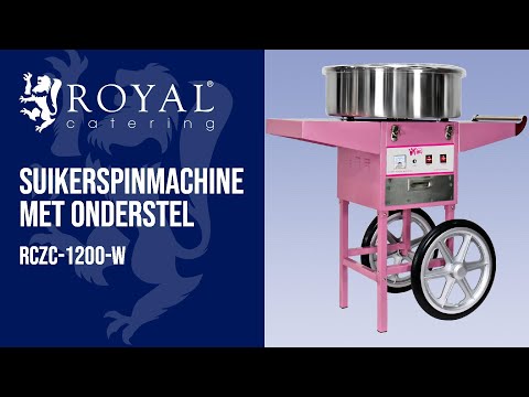 Video - Suikerspinmachine met onderstel - 52 cm