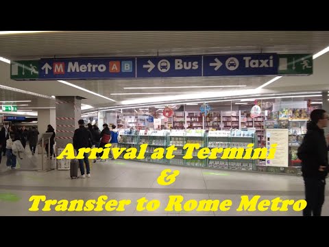 Arrival at Termini on Leonardo Express and Transfer to Rome Metro