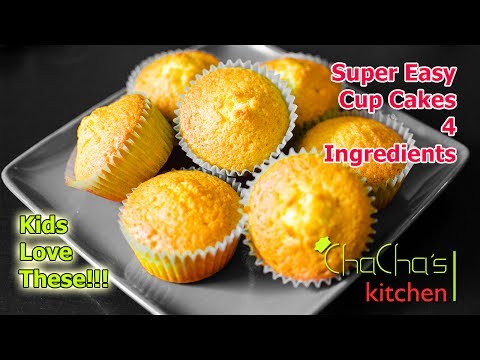 How To Make Really Simple Vanilla Cup Cakes - Super Easy - Chacha's Kitchen