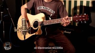 Video thumbnail for sE Electronics sE2200a on Ac.Guitar Mitchell MD 200 SCE by AmpsOnAir