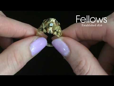 A Late Victorian Gold Ruby And Diamond Lion Head Ring