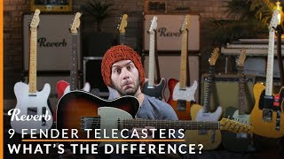 Video thumbnail for 9 Fender Telecasters: Player vs Performer vs Professional vs Vintage and More | Reverb by Reverb