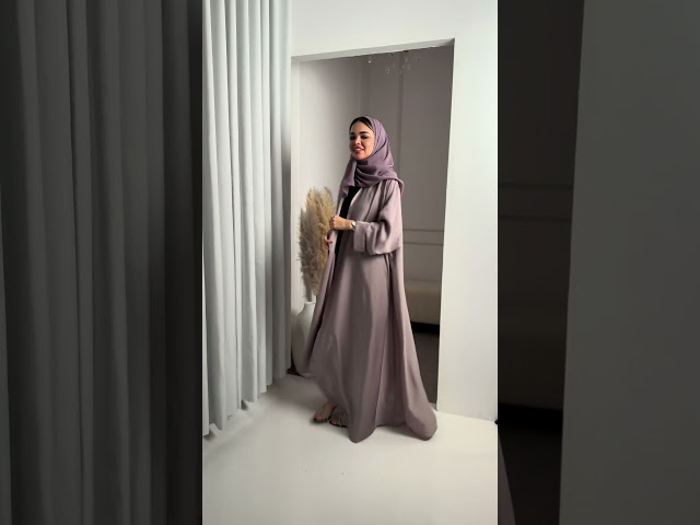 عباية نصف كلوش كريب راما أكمام كلاسيك موف