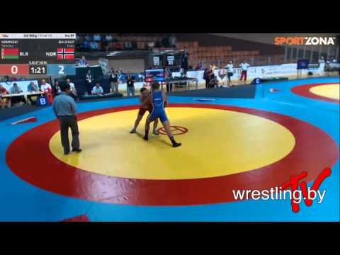 Первенство Европы среди юниоров (греко-римская) 2014г. 96 кг.Борьба за 1 место