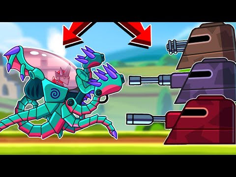 TANK KRAKEN VS ALL BOSSES and HIGH LEVELS in EPIC JOURNEY - Hills of Steel