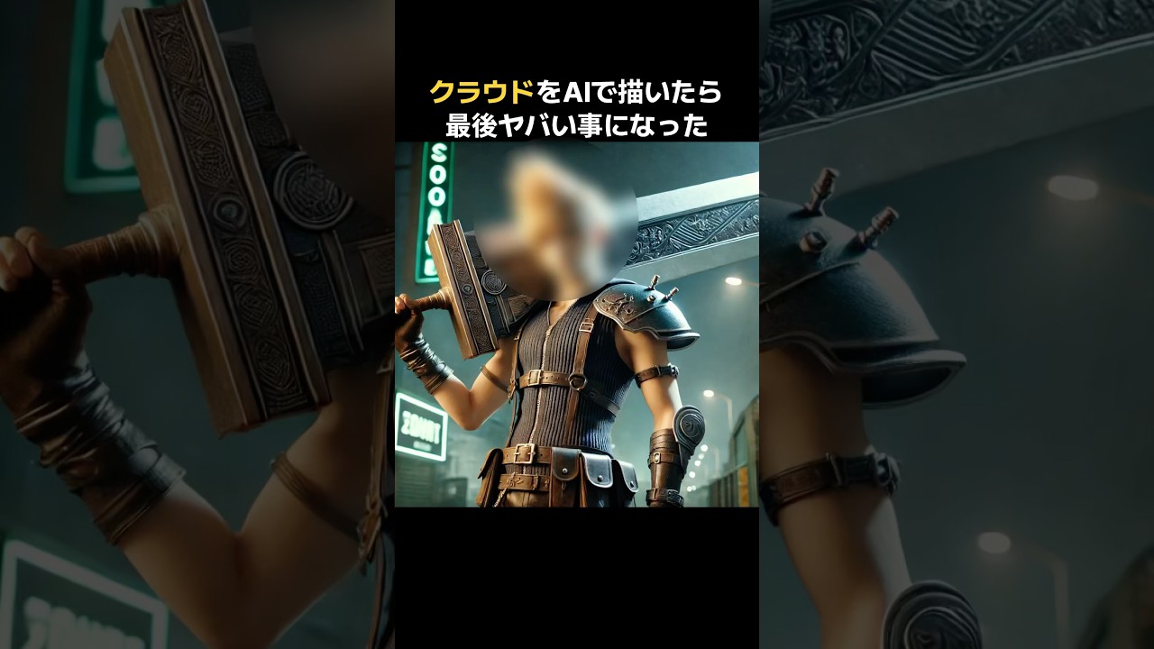 【FF7】クラウドをAIで描いたら最後ヤバい事になった　#ff7 #ファイナルファンタジー #クラウド