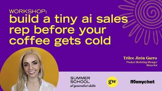 Build a tiny AI sales rep before your coffee gets cold with Manychat