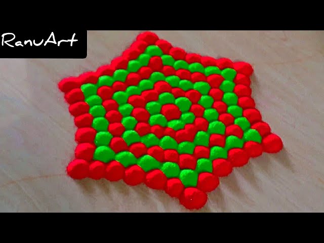 easy and simple rangoli design by ranu art