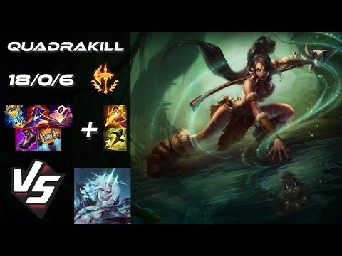 JUNGLE Nidalee vs Viego [QUADRAKILL] - EU Grandmaster Patch 25.22