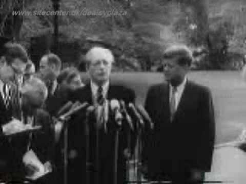 April 27, 1962 - British Prime Minister Harold Macmillan meeting President John F. Kennedy