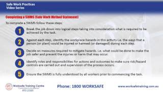 Completing a SWMS (Safe Work Method Statement)