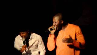 Luke James and his old group members in New Orleans