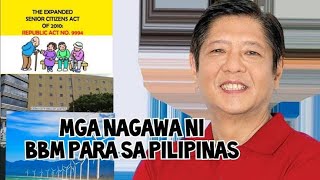 MGA GINAWA NI BBM NA HINDI ALAM NG NAKARARAMI