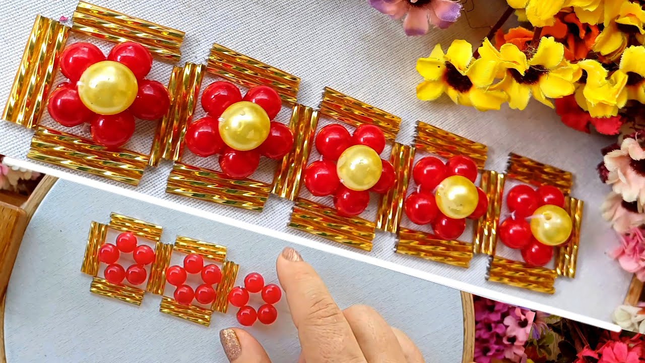 Very stylish border embroidery tutorial#diy