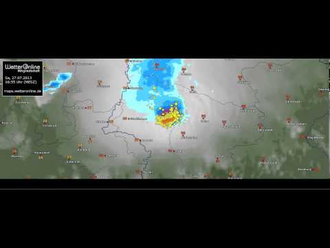Unwetter 27.07.2013 Loop Superzelle