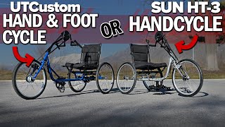 PEDAL WITH YOUR HANDS?! - Sun HT-3 Handcycle AND UTCustom Hand and FOOT cycle - Utah Trikes