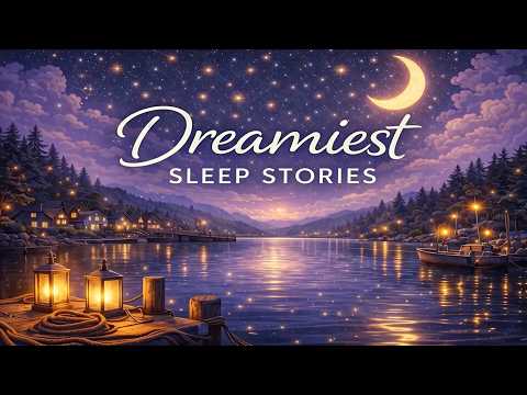 Sleep Story | Harbour Lights at Moonrise | Gentle Ocean Deep Rest