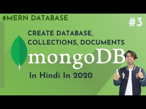  3 Create Database Collections and Documents in MongoDB in Hindi in 2020