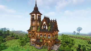 Minecraft | How to build a Large Medieval House | Minecraft Tutorial
